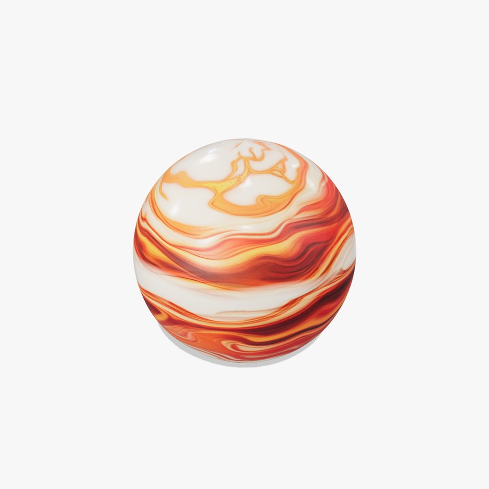 HQ PBR Textures Set Marble Orange Veined